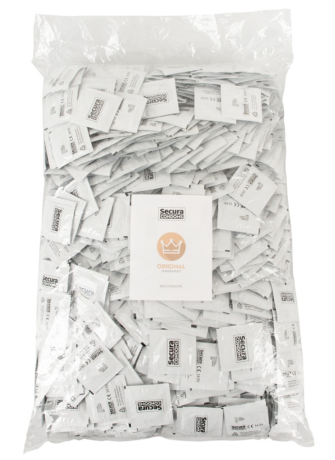 Lot de 1000 préservatifs latex lubrifiés 53 mm - R416487